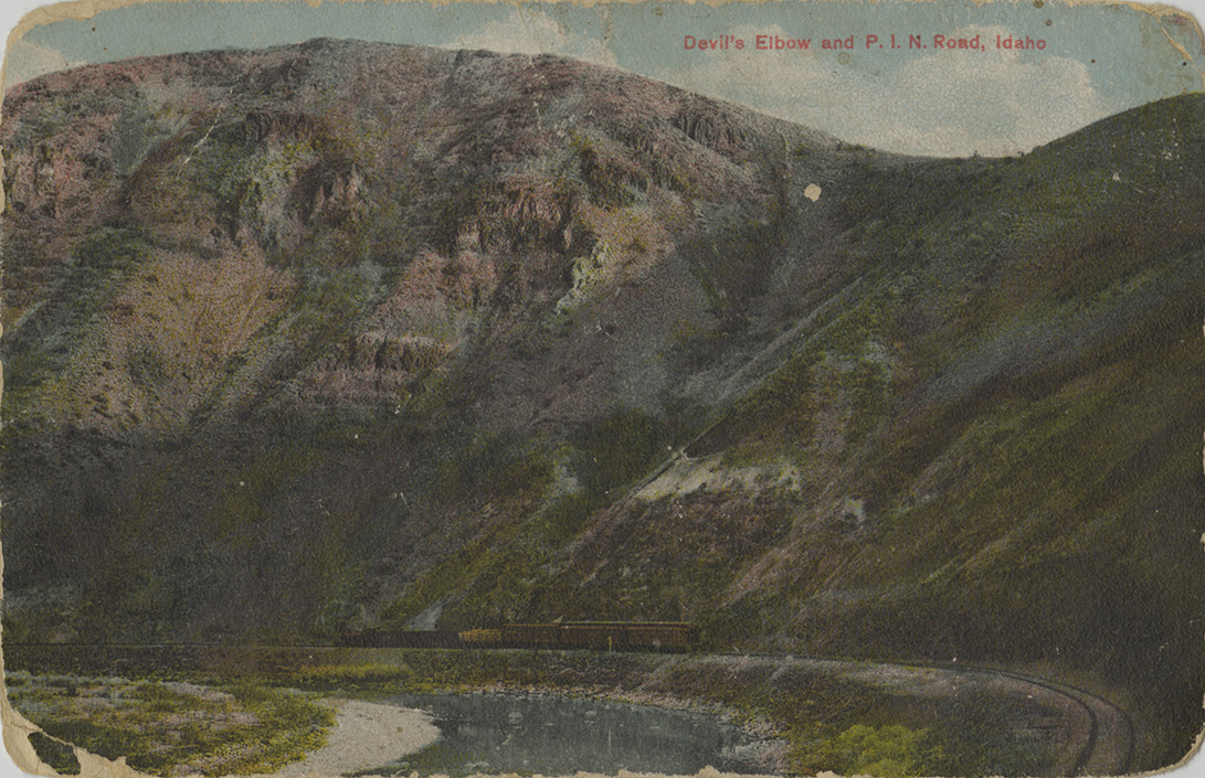 Devil's Elbow and Pacific & Idaho Northern Road, Idaho. Train.